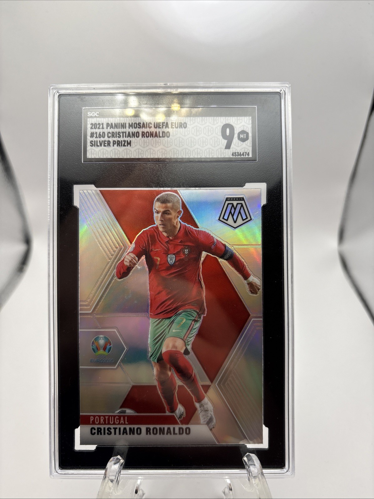 2021 Panini Mosaic UEFA Euro 2020 - Cristiano Ronaldo #160 Silver Prizm