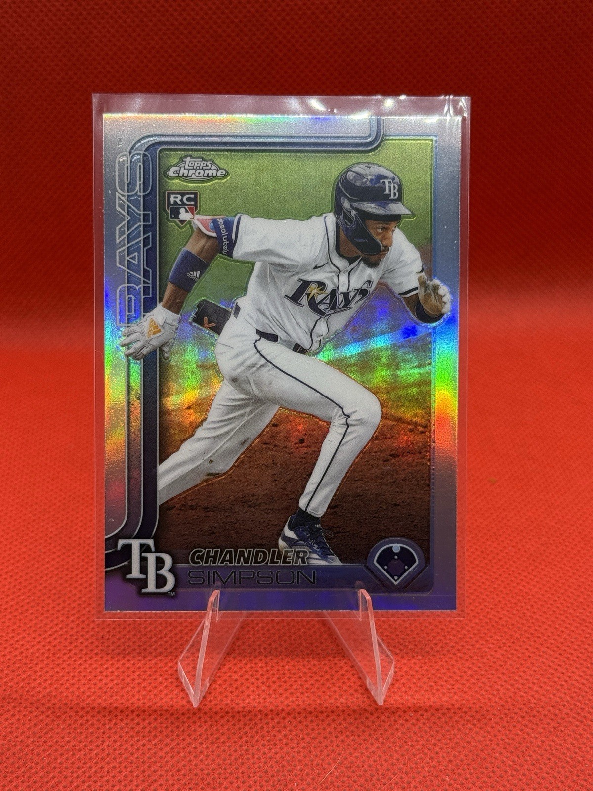 2025 Topps Chrome Update Chandler Simpson True Refractor RC #USC179 Rays Rookie
