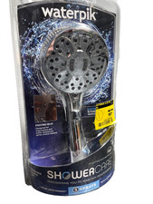 Waterpik 5-Spray 4.25" Wall Mount Shower Handheld Pivoting Shower Head in Chrome