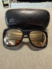CHANEL CH 5270 622/S9 57mm Black Gold Oversized Mirror Sunglasses Italy
