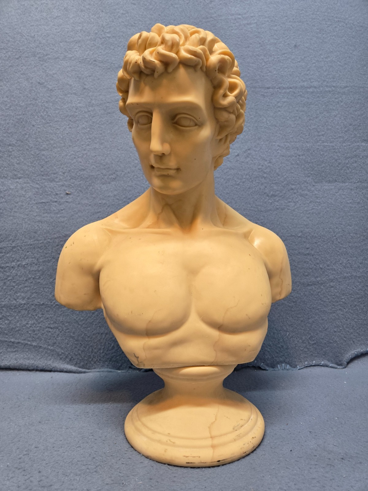 Alexander the Great, Caesar,  Bust, Sculpture Roman Empire, 17" tall faux marble