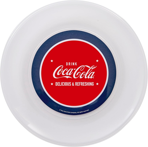 , Set 12 Piatti Coca Cola, Piatti Plastica Rigida Lavabili Coca-Cola, Piatti Pla - Foto 2 di 12