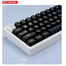 Keycaps Set 142 Keys PBT Doubleshot SA Profile Black Translucent White Keyboard