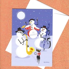 SHAG Josh Agle Christmas Card Art * Cool Yule * Snowballs Xmas 2025 Greeting