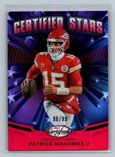 Patrick Mahomes II 2025 Panini Certified Certified Stars Mirror Red #/99 Chiefs