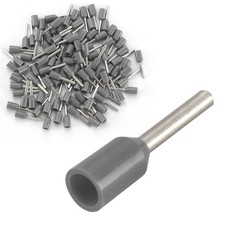 AWG 12 4.0mm Wire Copper Crimp Connector Insulated Ferrule Pin E4018 Gray