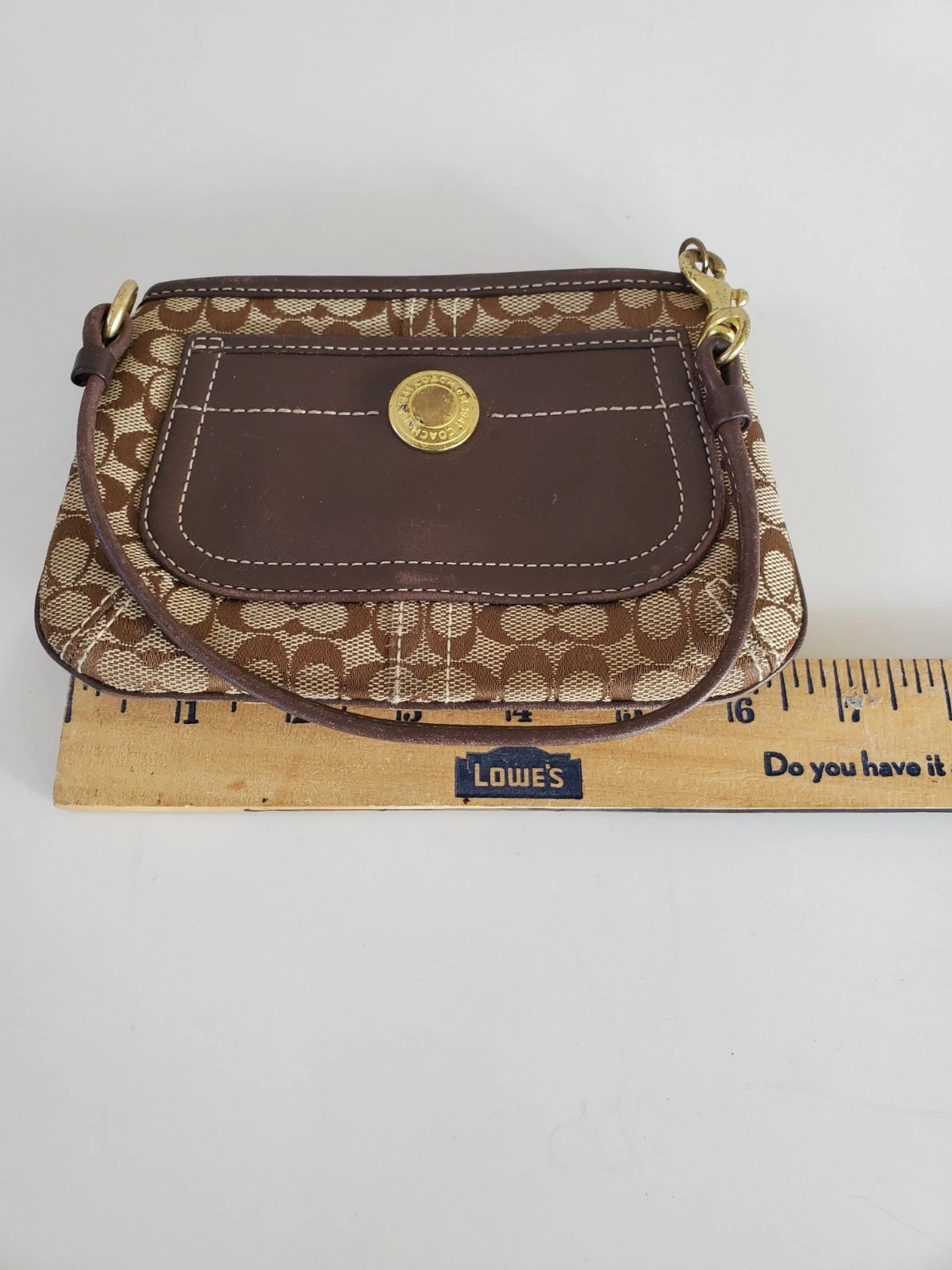 Bracciale Coach Signature kaki e marrone cioccolato donna