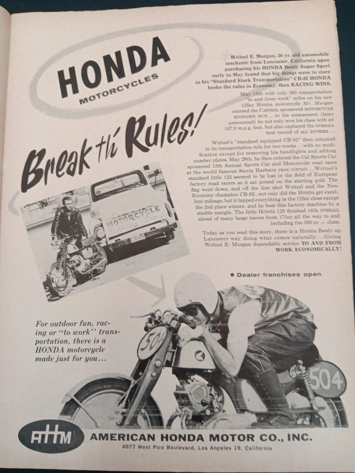 REVISTA DE BICICLETAS SEP 60 Triumph TR7A Laconia Isla de Man T.T. *Pg central suelta Foto 4 de 4