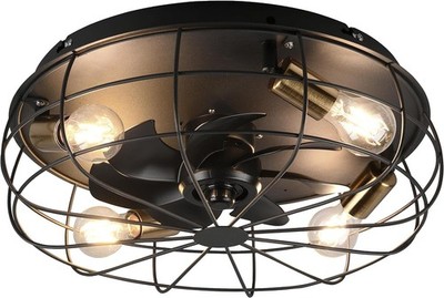 Reality Leuchten Deckenleuchten Ventilator Trondheim exkl. 4x E27