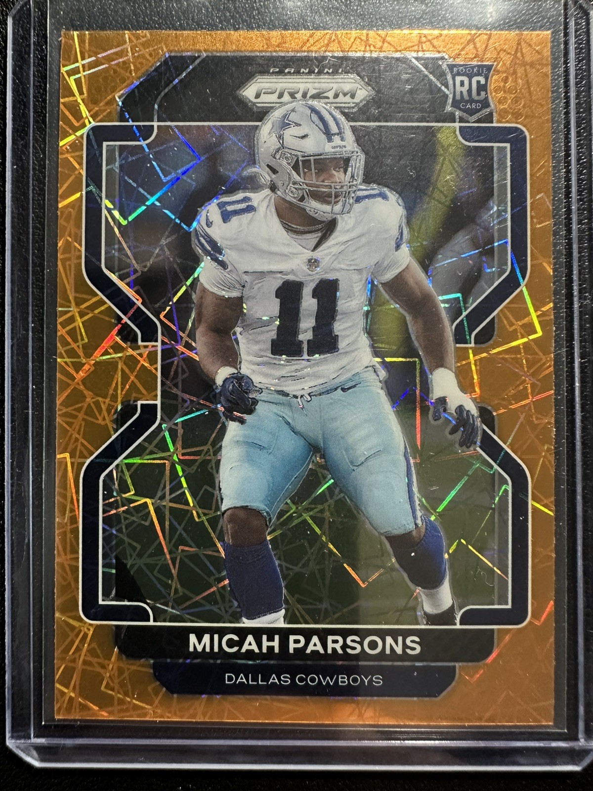 2021 Panini Prizm Rookie Micah Parsons #382 Orange Lazer Prizm Cowboys RC