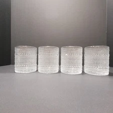 Set of 4 Fortessa Jupiter  10oz. Clear Double Old Fashion Glasses