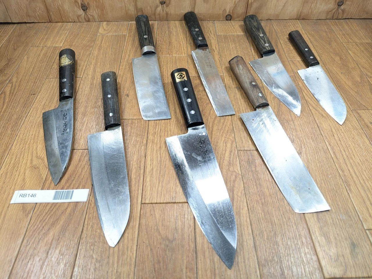 Damaged Lot of Japanese Chef's Kitchen Knives hocho set from Japan RB146