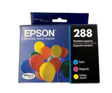 Epson 288 3-Pack Combo Color Ink Cartridges, Sealed Expired 02/2025