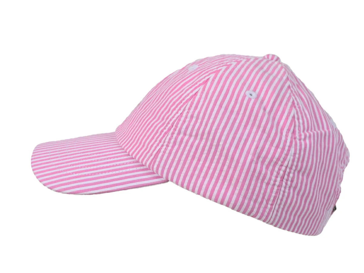 PONY Cappello Berretto Baseball Polo Ralph Lauren Regolabile Seersucker con Cavallo ROSA