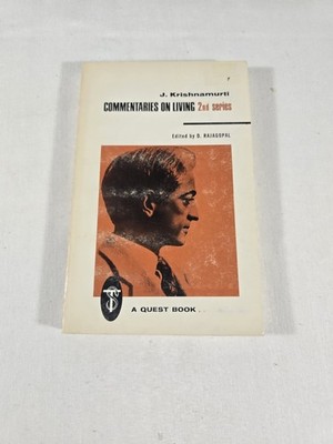 J. Krishnamurti Commentaries on Living 2nd Series 1970 Quest Paperback Vintage 