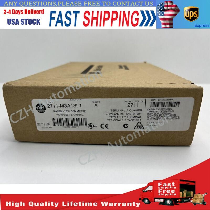 2711-M3A18L1 NEW AB 2711M3A18L1 PanelView 300 RS-232 (DF1) 24V DC US Free Tax
