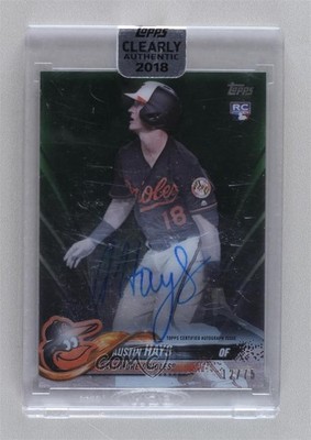 2018 Topps Clearly Authentic Black 12/75 Austin Hays #CAA-AH Rookie Auto RC 0zr4