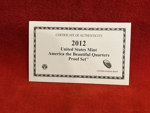2012 U. S. Mint America the Beautiful Quarters Proof Set with Box COA - Picture 5 of 6