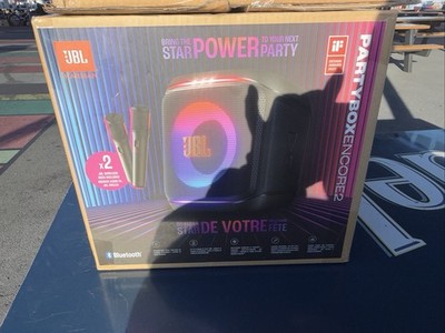 JBL PartyBox Encore 2 Speaker, RGB Lights, Two Wireless Microphones, Bluetooth