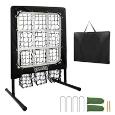 9 Hole Pitching Net, Heavy-Duty Baseball Net with Strike Zone for Pitching an...
