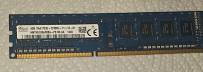SK hynix 4GB DDR3L-1600 PC3L-12800U UDIMM RAM HMT451U6AFR8A-PB