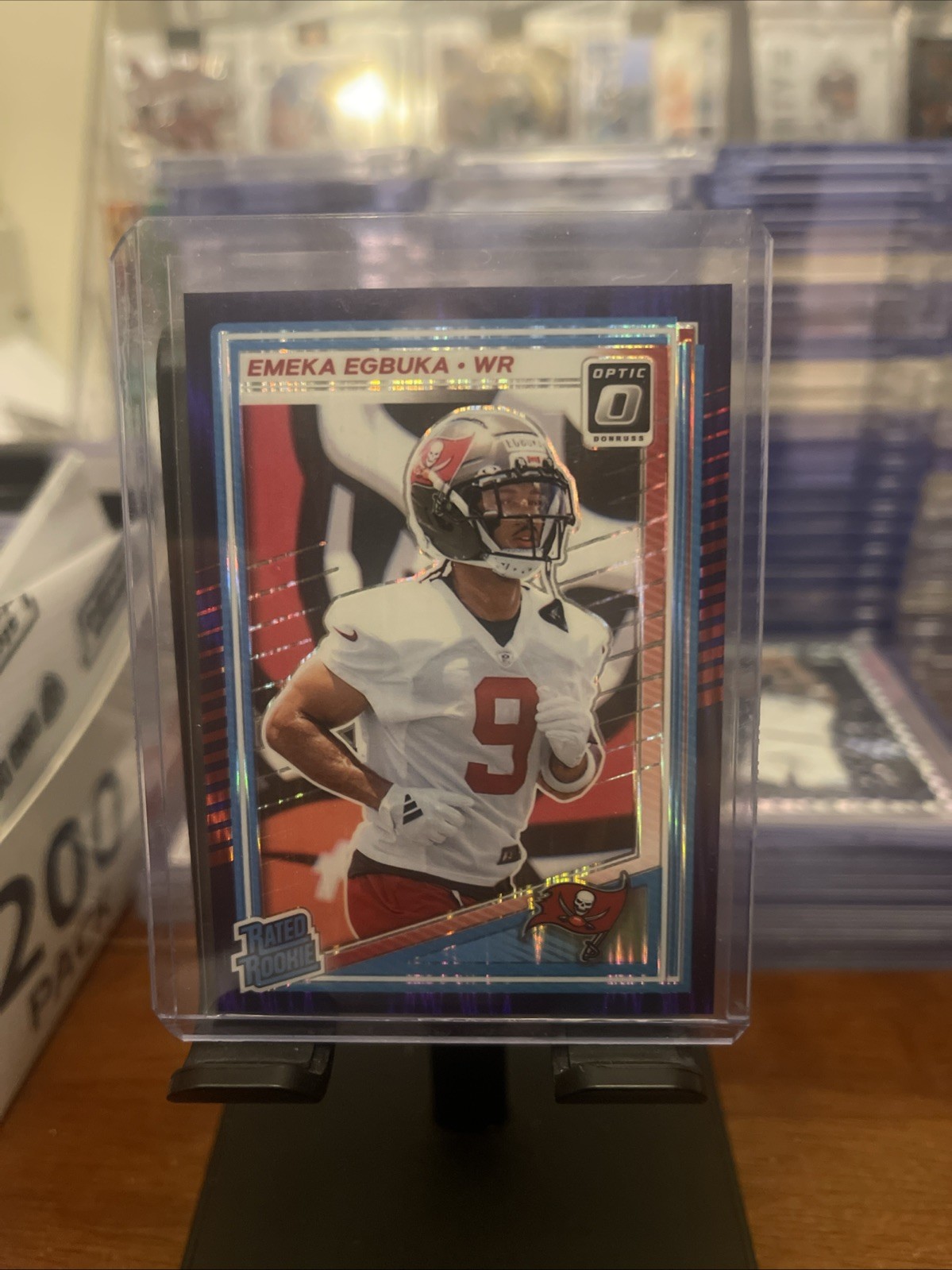 2025 Panini Donruss Optic Emeka Egbuka Blue Scope Prizm #265 Buccaneers