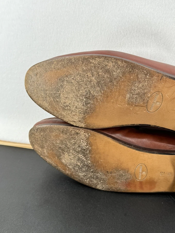 Mocasines CLÁSICOS Bruno Magli Marrón Caramelo Talla 12M Bolonia Italia Foto 4 de 4