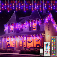 26.2FT Color Changing Icicle Lights with Remote for Indoor and Outdoor Use