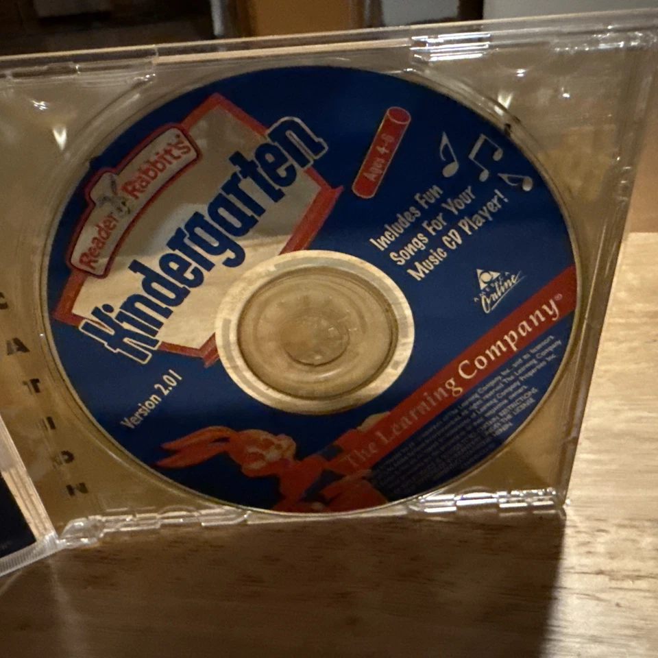 Reader Rabbit Kindergarten  Case With Broken Spindle Booklet And Game - Image 4 of 4