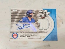 2021 Topps Update Joc Pederson Major League Material Auto 37/50. Cubs