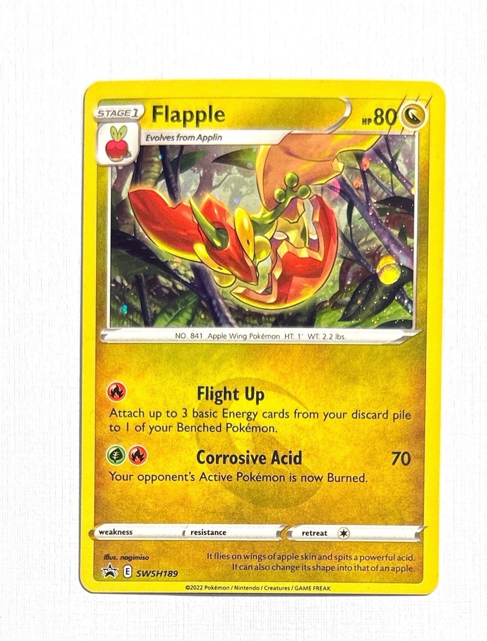 Flapple ~ Pokemon Black Star Promo ~ Holo #SWSH189
