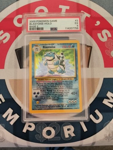 2000 Pokemon Base Set 2 II 2/130 Blastoise Holo rare PSA 5 Graded card