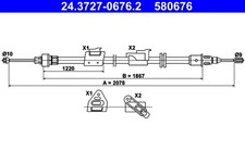 Bremsseil Seilzug Feststellbremse ATE 24.3727-0676.2 für FORD MONDEO GALAXY MAX