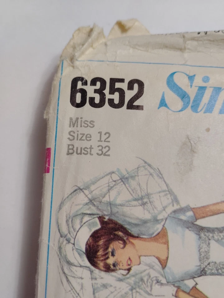 Dress Gown Wedding Bridal 12 Simplicity 6352 Sewing Pattern VTG Event Evening - Image 2 of 4