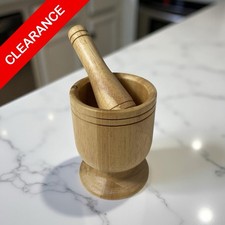 NEW Wood Mortar and Pestle Set   Wooden Herb ...