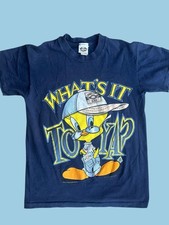 Vintage 1996 Single Stitch LOONEY TUNES Tweety Bird T-Shirt Youth S/M