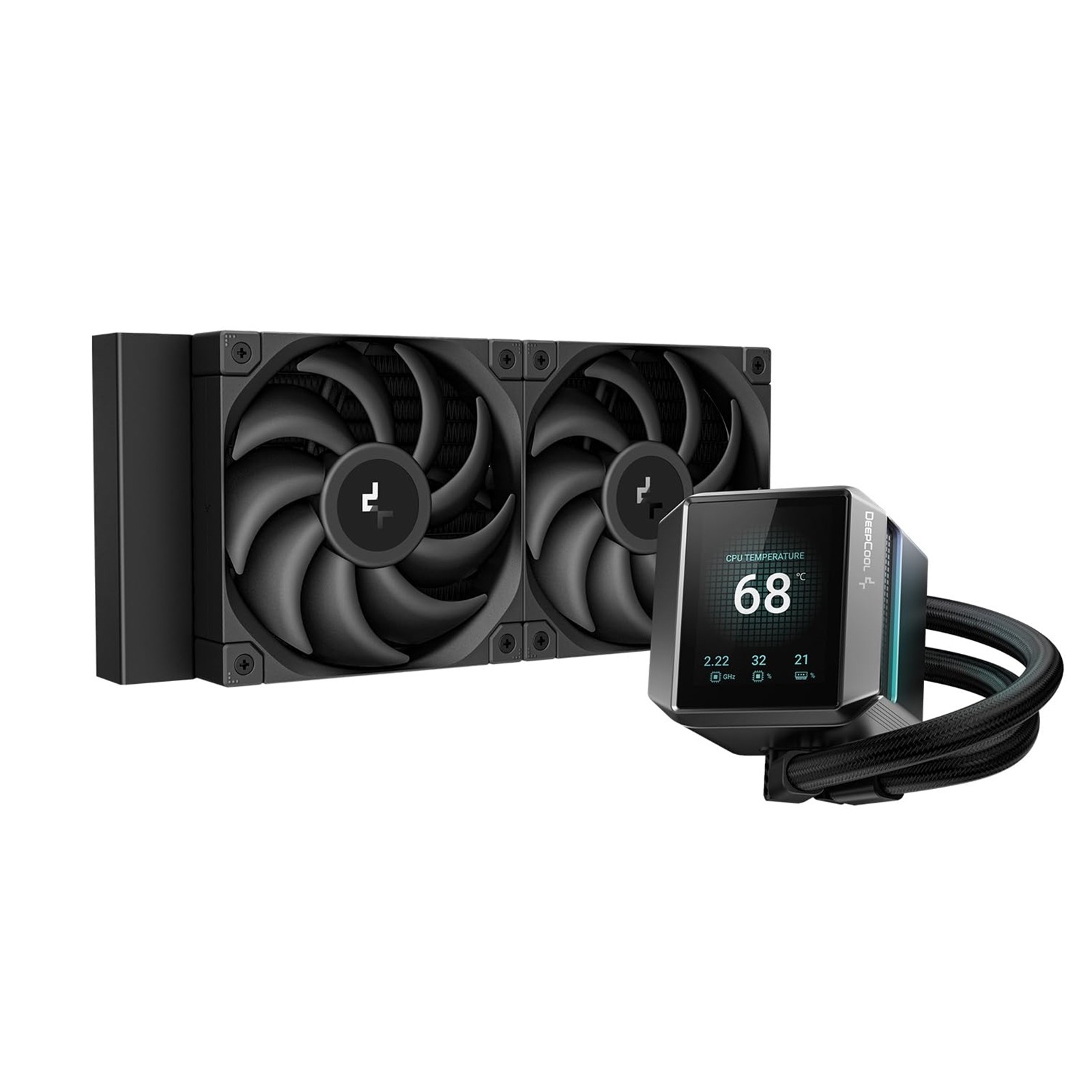 DeepCool Mystique 240 Liquid CPU Cooler with 2.8"" LCD Screen