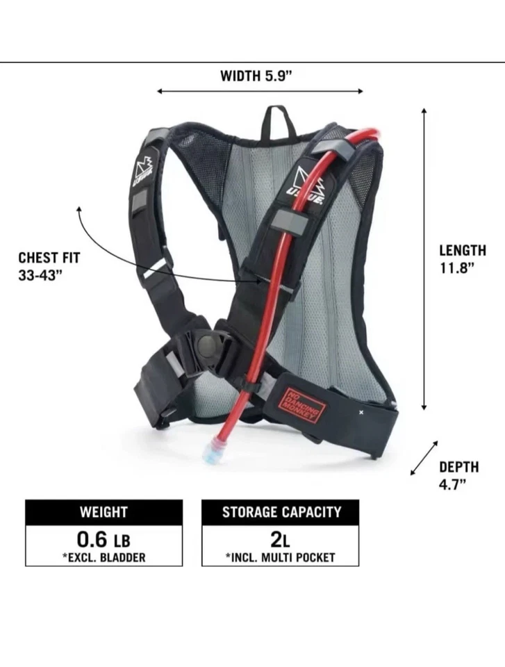 Sistema di idratazione USWE 2L Per moto e bici Zaino - Imagen 2 de 4