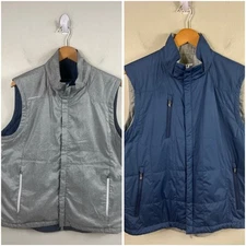 Zero Restriction Vest Blue Gray Reversible Kiely Tour Series Sz M Ridgewood CC