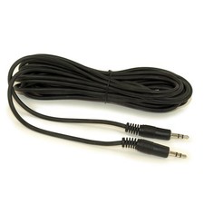 20ft 3.5mm Mini-Stereo TRS Male to Male Speaker/Audio Cable Black