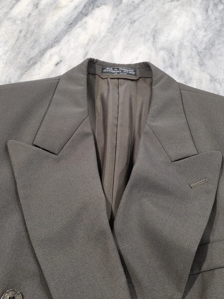 38S Abrigo Deportivo Marrón Blazer Torriani Vintage Doble Pecho Hombre de Hoy Foto 3 de 4