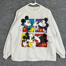 VINTAGE Disney Mickey Mouse Crewneck Sweatshirt Women's XL USA 90s