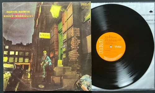 DAVID BOWIE  ZIGGY STARDUST UK 1ST PRESS 1E/1E RCA SF 8287 ORANGE LABEL VG+/VG+