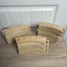 Thomas Friends Railway Train Wooden Track Curved Pieces 23 Piece Lot