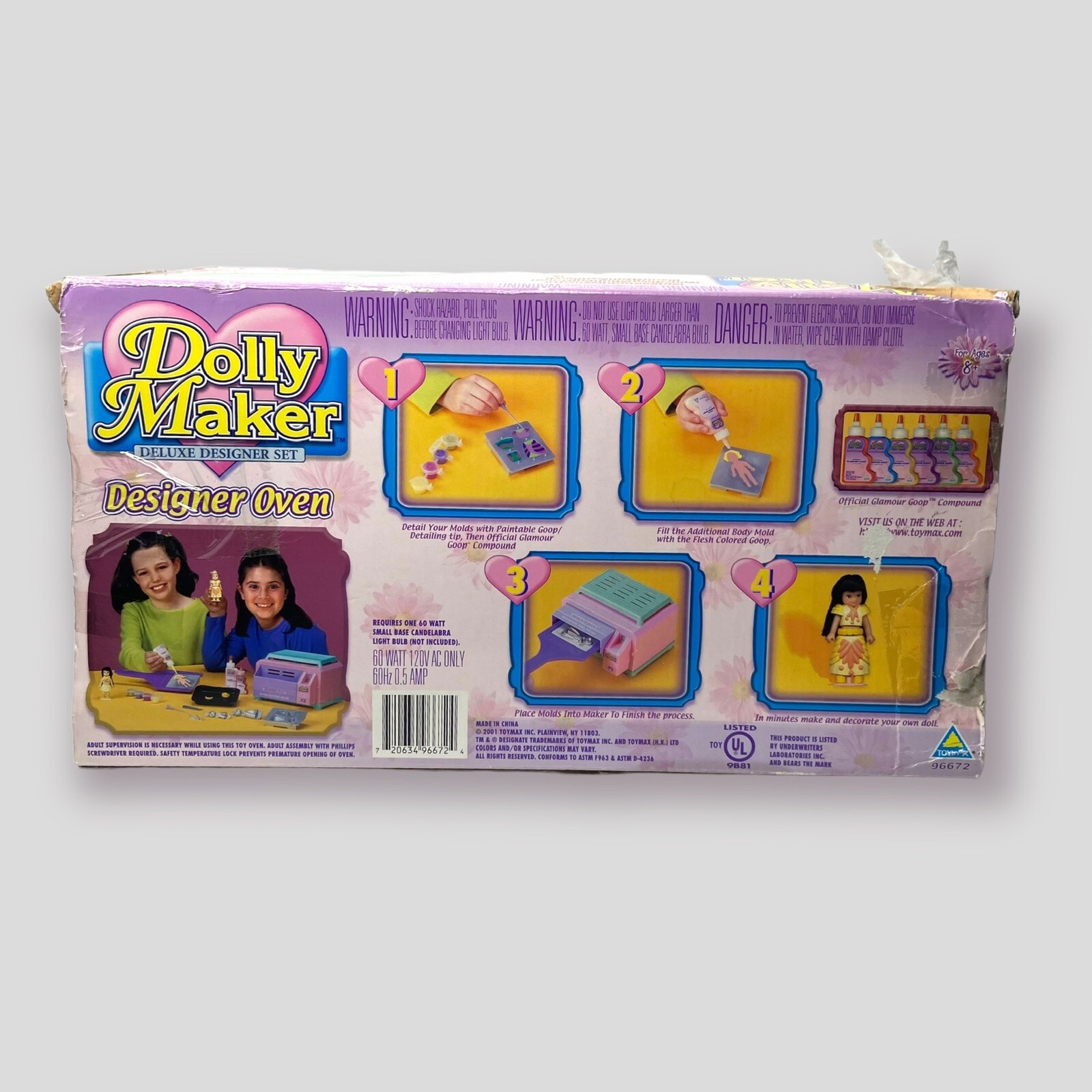 Toymax Dolly Maker Oven Deluxe Designer Set Kit 2001 Vintage Mold Open