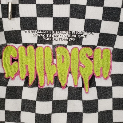 Checkered childish hoodie hotsell