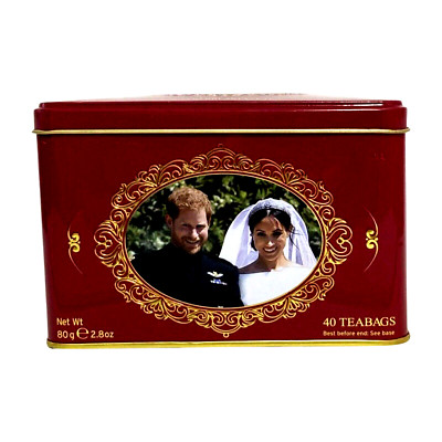 Duke and Duchess of Sussex English Breakfast EMPTY Tea Tin  Megan & Harry