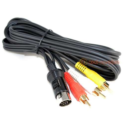 ATARI ST QUALITY GOLD RCA/PHONO TV AUDIO & VIDEO CABLE OFC 2M  - Picture 1 of 3