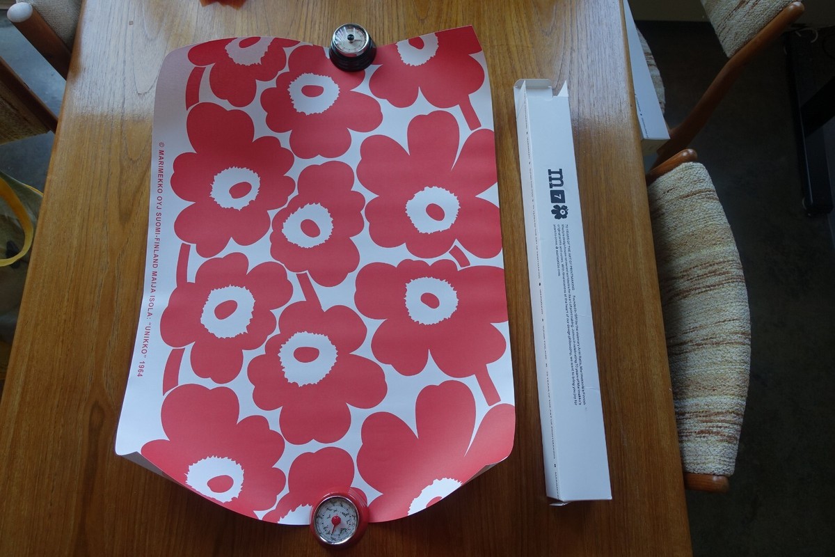 marimekko unikko poster flower 50 x 70 cm - red | eBay