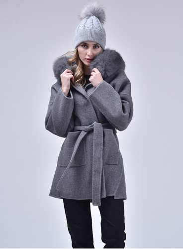 Cashmere Jacket Women Women Fur Collar Wool Coat Wool Jacket Woolen Overcoat - Bild 23 von 29